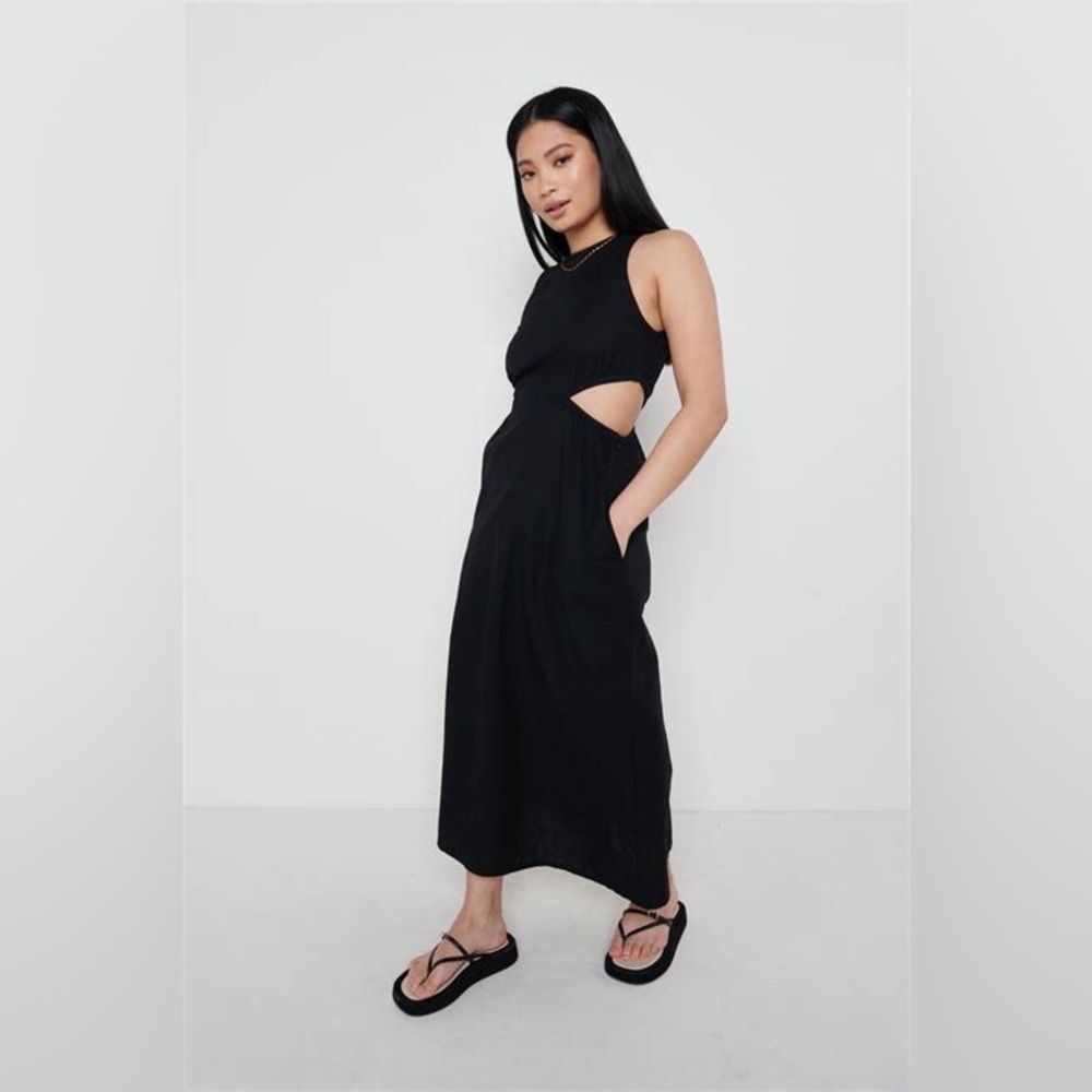 Wilfred Pascale Black Maxi Dress EUC